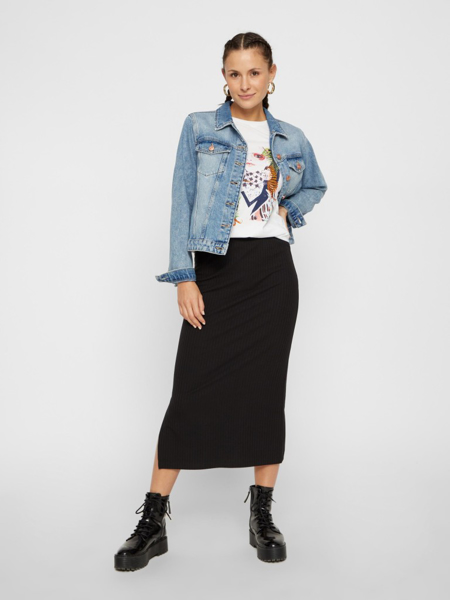 PCKylie Mw Midi Skirt Noos