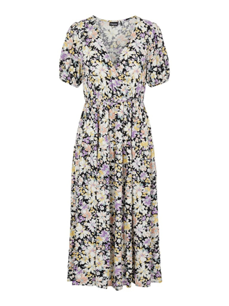 PC Karry Ss Midi V-Neck Dress