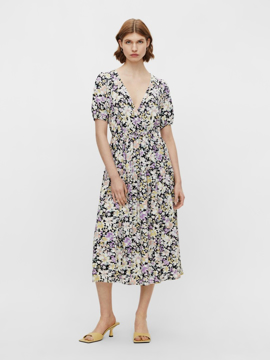 PC Karry Ss Midi V-Neck Dress