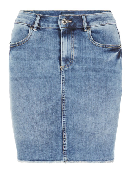 Pieces Caia mw DENIM NEDERDEL