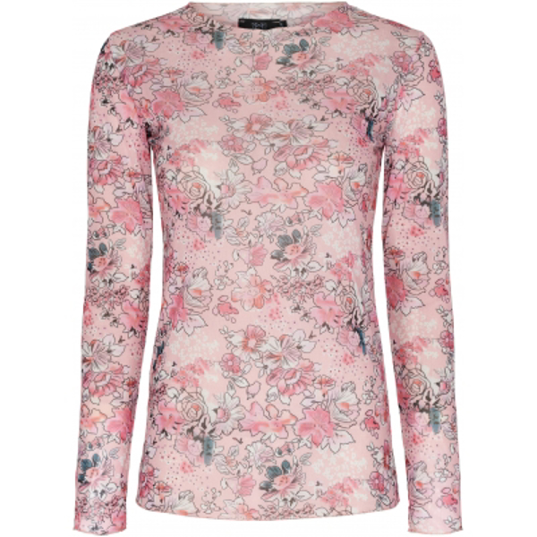 ThreeM Mesh Blouse Flower Print
