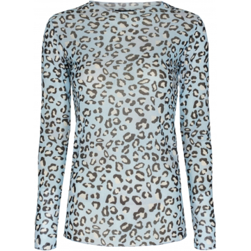 ThreeM Mesh Blouse Leo Print