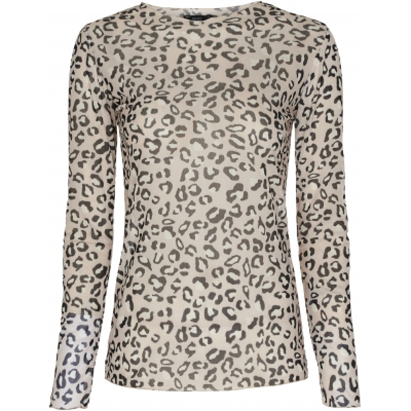 ThreeM Mesh Blouse Leo Print