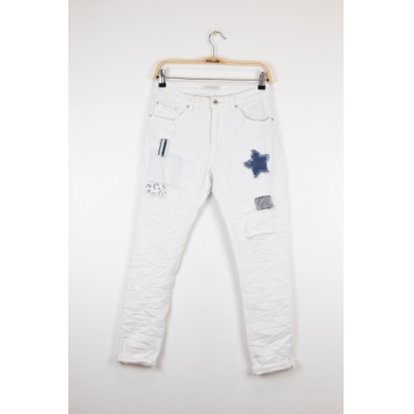 Marta Ladies Jeans White W/ Star