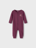NBFNightsuit 2p Zip Prune Purple Noos