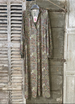 Banditas Dress Green Paisley