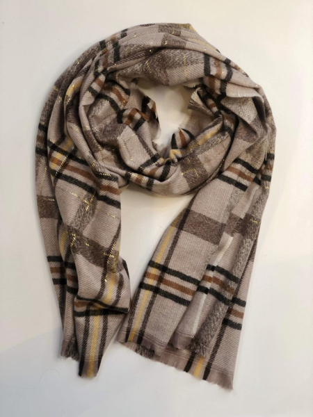 ThreeM Scarves Checks Gold