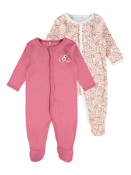 NBFNightsuit 2p Zip Flower Noos