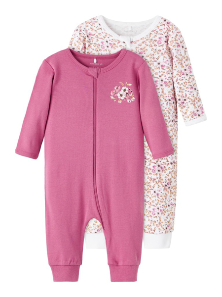 NBFNightsuit 2p Zip Flower Noos