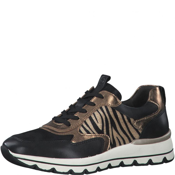 Tamaris Black/copp.zebra damesko