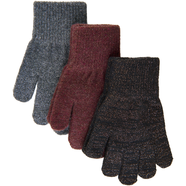 Mikkline Gloves 3 Pack w. Lurex