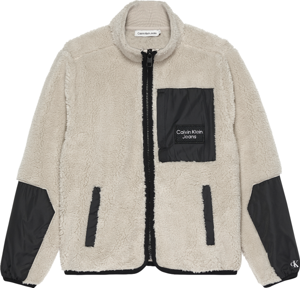 Calvin Klein Sherpa Mix Media Zip