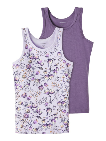 Name It Tank Top 2P Purple Flower