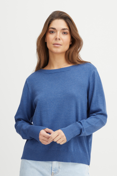 Pulz Jeans Boatneck Zipper Pullover