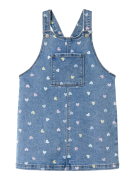 Name It Rosa Short Denim Bibskirt