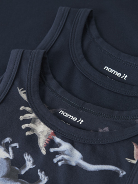Name It Tank Top 2P Navy Dino